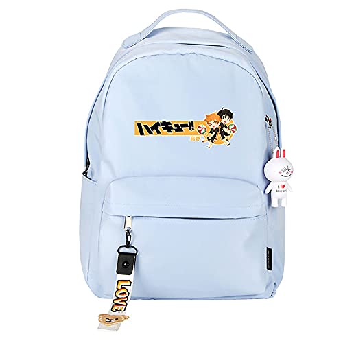 Haikyuu Anime Schulranzen Rucksack Kageyama Tobio Hinata Shoyo Rucksack Casual Outdoor Reisen Tagesrucksack Laptop Tasche für Teenager Jungen Mädchen von Tongyundacheng