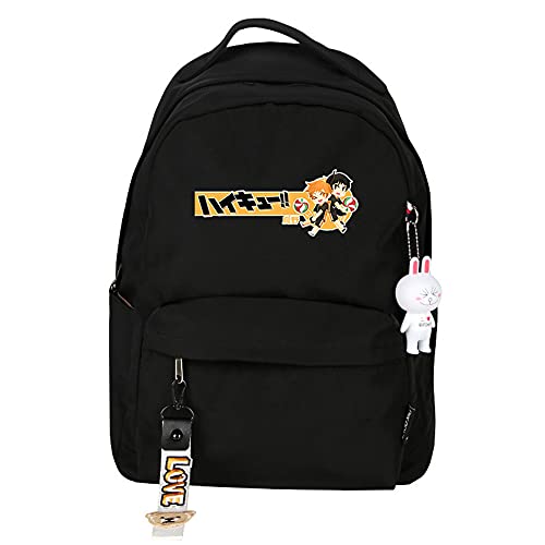 Haikyuu Anime Schulranzen Rucksack Kageyama Tobio Hinata Shoyo Rucksack Casual Outdoor Reisen Tagesrucksack Laptop Tasche für Teenager Jungen Mädchen von Tongyundacheng