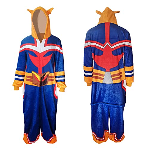 My Hero Academia Cosplay-Kostüm All Might Onesies Schlafanzug mit Reißverschluss und Kapuze, Unisex, Erwachsene, Fleece-Einteiler, Nachtwäsche, All·may, S My Hero Academia Cosplay-Kostüm All Might Onesies Schlafanzug mit Reißverschluss und Kapuze, Unisex, Erwachsene, Fleece-Einteiler, Nachtwäsche, All·may, S von Tongyundacheng