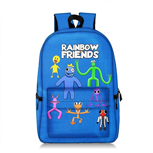 Rainbow Friends Rucksack Kinder Schultasche Regenbogen Jungen Cartoon 3D Druck Studenten Schultasche Laptop Tagesrucksack für Jungen Mädchen, Typ 2, 47 * 28cm von Tongyundacheng