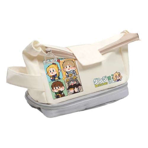 Tongyundacheng Anime Marcille Donato Federmäppchen Laios Touden Figur Federmäppchen Farin Bedruckte Schreibwarenbox Große Kapazität Organizer Geschenke für Studenten, Typ 1, 21x8.5x13cm, Federmäppchen von Tongyundacheng