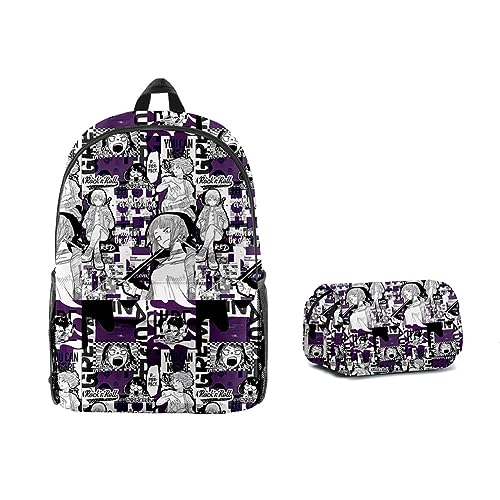 Tongyundacheng Anime My Hero Academia Rucksack 2-teiliges Set Kinder Schultasche mit Federmäppchen Schüler Büchertasche für Jungen Mädchen Fans Geschenke, Typ 20, 47*31*18cm(Backpack) von Tongyundacheng