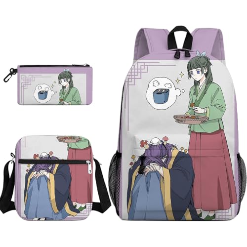 Tongyundacheng Anime Rucksack 3 Stück Set Maomao und Jinshi Federmäppchen Manga Druck Schultertasche Anime Schultasche & Stifttaschen & Ranzen für Mädchen Jungen, Typ 2, 30x13x40cm Tongyundacheng Anime Rucksack 3 Stück Set Maomao und Jinshi Federmäppchen Manga Druck Schultertasche Anime Schultasche & Stifttaschen & Ranzen für Mädchen Jungen, Typ 2, 30x13x40cm von Tongyundacheng