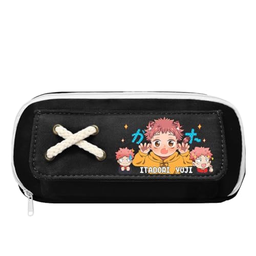 Tongyundacheng Geto Suguru Federmäppchen Gojo Satoru Schreibwaren Itadori Yuji Stifttasche Anime JJK Merch 21 x 5,5 x 11 cm große Kapazität Eröffnungssaison Geschenk für Anime-Fans, Typ 1, 21x5.5x11cm von Tongyundacheng