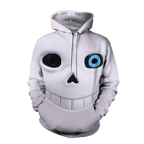 Tongyundacheng Herren Kapuzenpullover Undertale Sans Cosplay Hoodie Pullover Langarm Anime Sweatshirt mit Kapuze Sans Kostüm von Tongyundacheng
