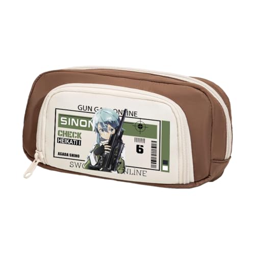 Tongyundacheng Manga Bedrucktes Federmäppchen Anime Kirito und Asuna Federtasche Große Kapazität Briefpapier Organizer für Studenten Schuljahresgeschenke von Tongyundacheng
