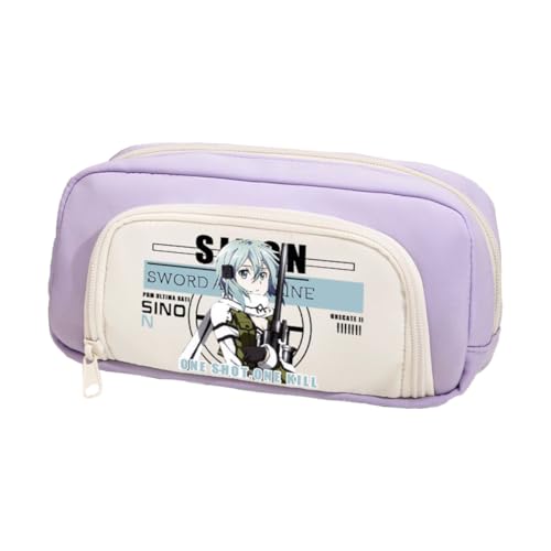 Tongyundacheng Manga Bedrucktes Federmäppchen Anime Kirito und Asuna Federtasche Große Kapazität Briefpapier Organizer für Studenten Schuljahresgeschenke von Tongyundacheng