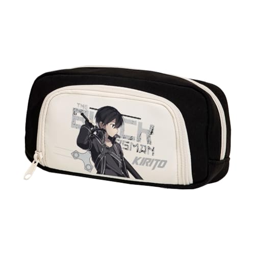 Tongyundacheng Manga Bedrucktes Federmäppchen Anime Kirito und Asuna Federtasche Große Kapazität Briefpapier Organizer für Studenten Schuljahresgeschenke von Tongyundacheng