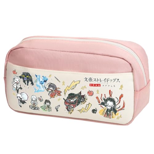 Tongyundacheng Nakahara Chuuya Federmäppchen Nakajima Atsushi Stiftebox Dazai Osamu Schreibwarenbeutel Anime BSD Merch Große Kapazität Organizer für Studenten, Typ 2, 24x10x12cm, Federmäppchen von Tongyundacheng