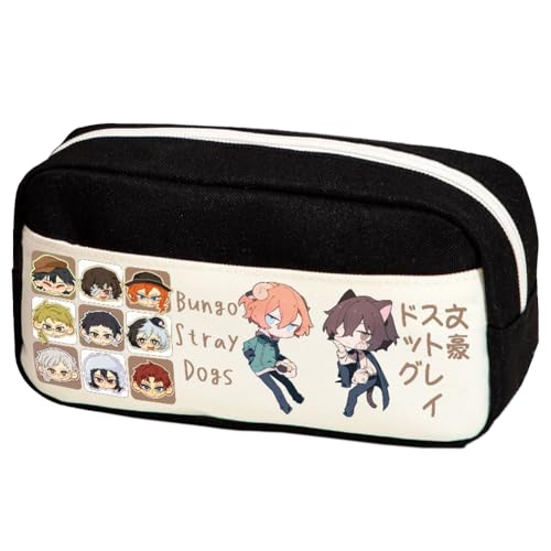 Tongyundacheng Nakahara Chuuya Federmäppchen Nakajima Atsushi Stiftebox Dazai Osamu Schreibwarenbeutel Anime BSD Merch Große Kapazität Organizer für Studenten, Typ 7, 24x10x12cm, Federmäppchen von Tongyundacheng