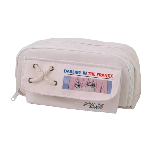 Tongyundacheng Niedliches Anime-Federmäppchen, Cartoon-Zero Two Bleistifttasche, Zero Two bedruckte Stifttasche, 21 x 11 cm, großes Fassungsvermögen, Anime-Schulbedarf für Schüler, Typ 20, 21x11cm von Tongyundacheng