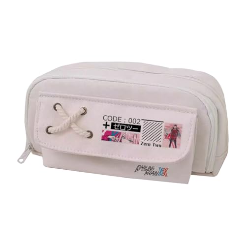 Tongyundacheng Niedliches Anime-Federmäppchen, Cartoon-Zero Two Bleistifttasche, Zero Two bedruckte Stifttasche, 21 x 11 cm, großes Fassungsvermögen, Anime-Schulbedarf für Schüler, Typ 23, 21x11cm von Tongyundacheng