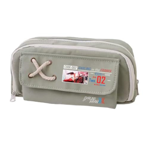 Tongyundacheng Niedliches Anime-Federmäppchen, Cartoon-Zero Two Bleistifttasche, Zero Two bedruckte Stifttasche, 21 x 11 cm, großes Fassungsvermögen, Anime-Schulbedarf für Schüler, Typ 5, 21x11cm von Tongyundacheng