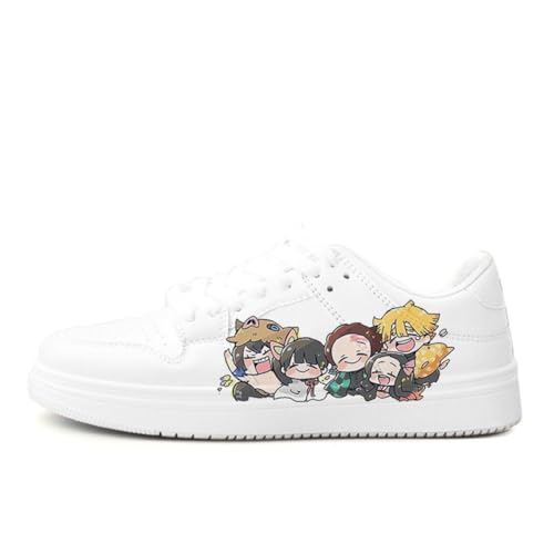 Weiße Anime-Schuhe Kamado Nezuko/Kamado Tanjiro/Hashibira Inosuke Cosplay-Sneaker, Anime-High-Top-Schuhe, lässige Sport-Sneaker für Herren und Damen, weiß, 37 1/3 EU Weiße Anime-Schuhe Kamado Nezuko/Kamado Tanjiro/Hashibira Inosuke Cosplay-Sneaker, Anime-High-Top-Schuhe, lässige Sport-Sneaker für Herren und Damen, weiß, 37 1/3 EU von Tongyundacheng