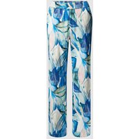 Toni Dress Straight Leg Stoffhose mit floralem Muster Modell 'Summer' in Blau, Größe 36 von Toni Dress