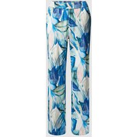 Toni Dress Straight Leg Stoffhose mit floralem Muster Modell 'Summer' in Blau, Größe 44 von Toni Dress