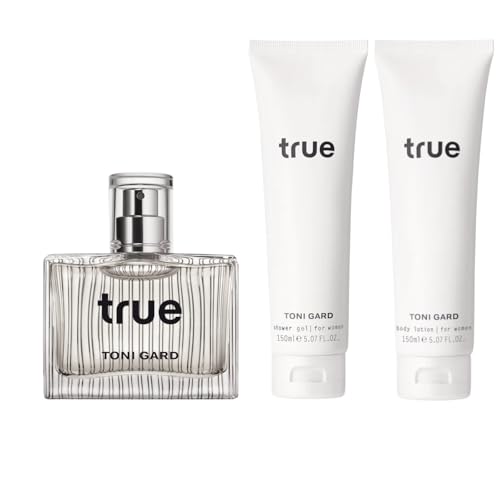 TRUE FOR WOMAN Eau de Parfum 40 ML + Shower Gel 150 ML + Bodylotion 150 ML Bergamotte Zitrone Grapefruit Ingwer Jasmin Amber Moschus zitrisch frisch Parfüm für Sie von Toni Gard