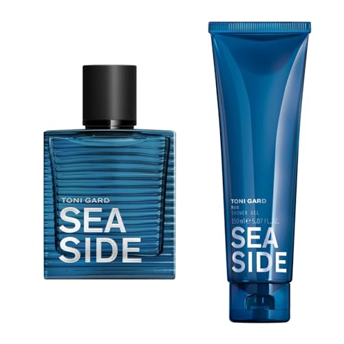 Toni Gard SEA SIDE Man Eau de Toilette 40 ml und Shower Gel 150 ml, aquatischer Herrenduft mit Roter Pfeffer, Grapefruit, Lavendel, Bernstein & Zedernholz für Ihn von Toni Gard