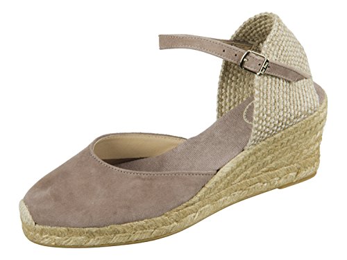 Toni Pons Wildleder-Espadrille für Damen - Lloret-5 - Taupe, 39 EU von Toni Pons