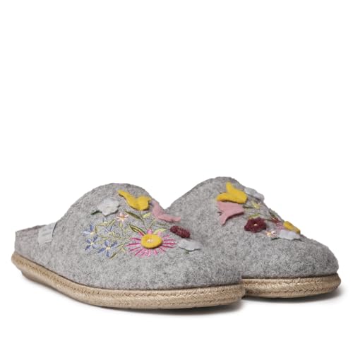 Slippers für Damen aus Filz mit Blumen - DELI-EF - SILVESTRE - 35 von Toni Pons
