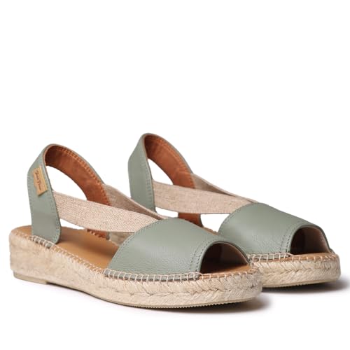 Toni Pons ETNA - Espadrille für Damen in Volltontönen aus Leder., grün, 38 EU von Toni Pons
