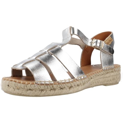 Toni Pons Damen Espadrille aus Leder - Emma - Silver, 37 EU von Toni Pons