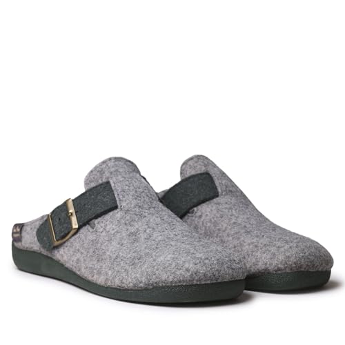 TONI PONS Hausschuhe, Chinela mit offener Ferse, Hausschuhe, Gummisohle, Filz, Schnallenverschluss für: Herren, grau, 42 EU TONI PONS Hausschuhe, Chinela mit offener Ferse, Hausschuhe, Gummisohle, Filz, Schnallenverschluss für: Herren, grau, 42 EU von Toni Pons