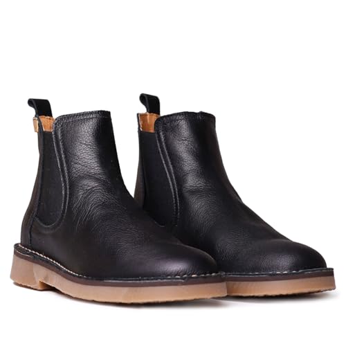 TONI PONS ISA-PO Damen-Stiefel aus Leder mit seitlichen Gummibändern, Schwarz , 45 EU von Toni Pons