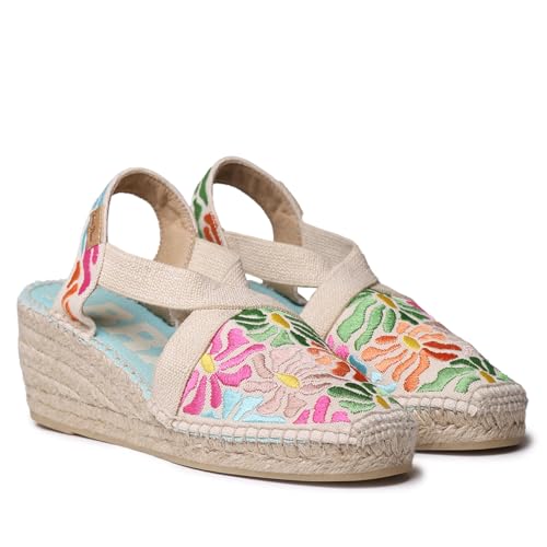 TONI PONS Montjou Espadrilles mit Keilabsatz für Damen, mit mehrfarbigen Stickereien, Mosaik, 41 EU TONI PONS Montjou Espadrilles mit Keilabsatz für Damen, mit mehrfarbigen Stickereien, Mosaik, 41 EU von Toni Pons