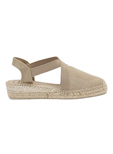 TONI PONS Verona Veganer Espadrilles mit Keilabsatz für Damen aus Baumwolle., stein, 40 EU von Toni Pons