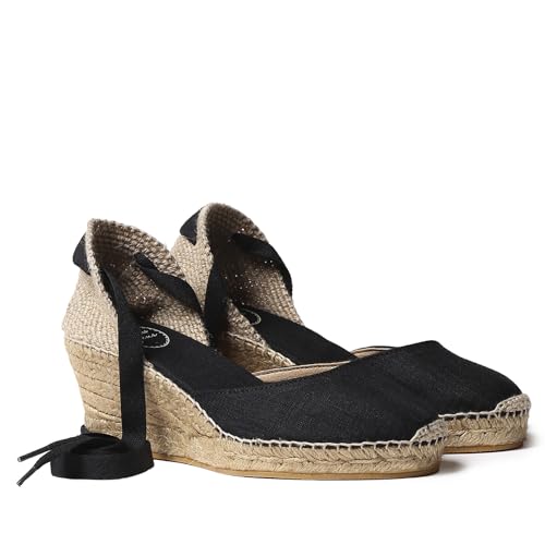 Toni Pons Damen-Espadrille aus Baumwollstoff - CALONGE - Schwarz, 39 EU von Toni Pons