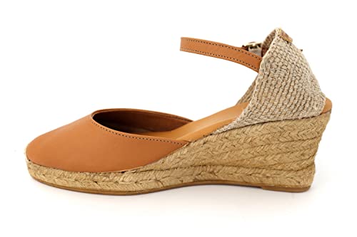 Toni Pons Keil-Espadrille aus Leder für Damen - Costa-5 - Cuero, 39 EU von Toni Pons