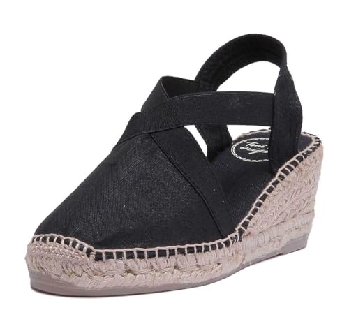 Toni Pons Damen-Espadrille aus Baumwolle - TER - Schwarz, 35 EU von Toni Pons