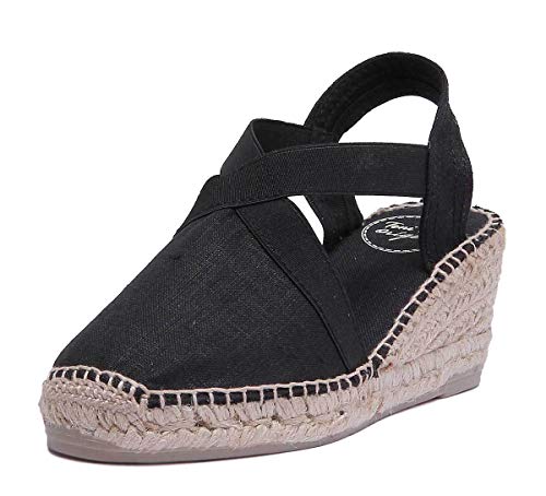 Toni Pons Damen-Espadrille aus Baumwolle - TER - Schwarz, 40 EU von Toni Pons