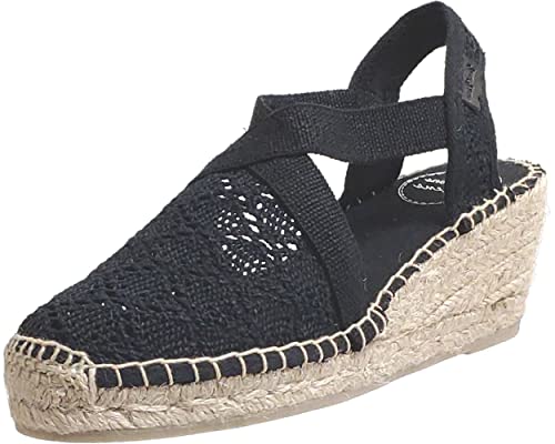 Toni Pons Damen-Espadrille aus Baumwollstoff - Terra - Schwarz, 37 EU von Toni Pons