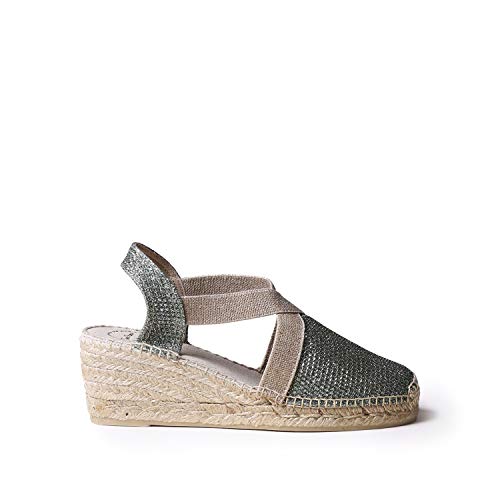 Toni Pons Damen-Espadrille aus Baumwollstoff - Triton - Khaki, 37 EU von Toni Pons