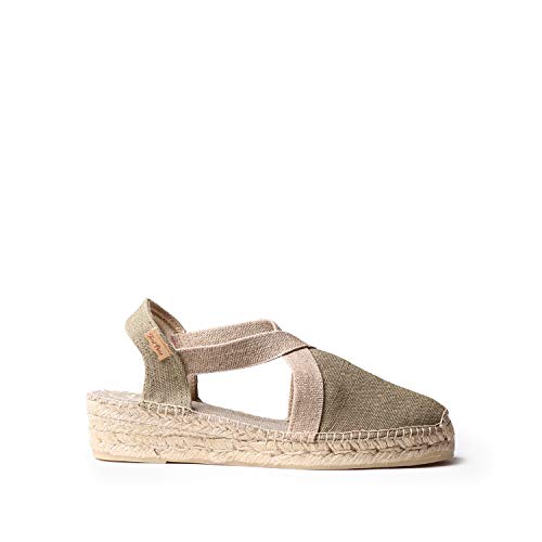 Toni Pons Damen-Espadrille aus Baumwollstoff - Verdi-V - Khaki, 35 EU Toni Pons Damen-Espadrille aus Baumwollstoff - Verdi-V - Khaki, 35 EU von Toni Pons