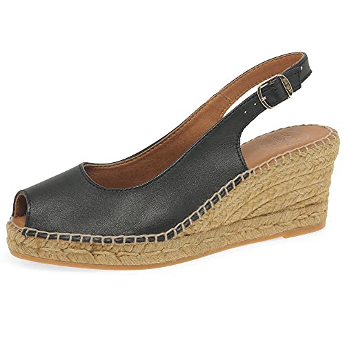 Toni Pons Damen Espadrille aus Leder - CROACIA - Schwarz, 34 EU von Toni Pons