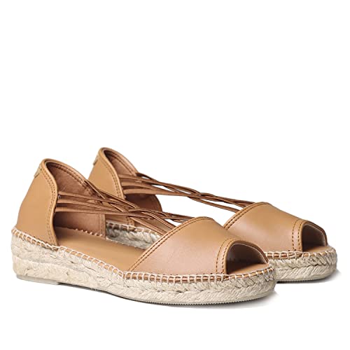 Toni Pons Damen Espadrille aus Leder - EBRE-P - Cuero, 37 EU von Toni Pons
