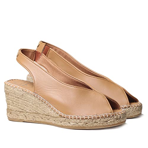 Toni Pons Damen Espadrille aus Leder - Laila-P - Cuero, 41 EU von Toni Pons