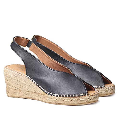 Toni Pons Damen Espadrille aus Leder - Laila-P - Schwarz, 42 EU Toni Pons Damen Espadrille aus Leder - Laila-P - Schwarz, 42 EU von Toni Pons