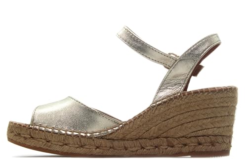 Toni Pons Damen Espadrille aus Leder - SIA-P - Platin, 38 EU von Toni Pons