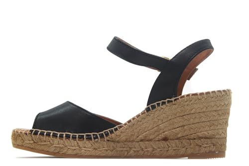 Toni Pons Damen Espadrille aus Leder - SIA-P - Schwarz, 37 EU von Toni Pons