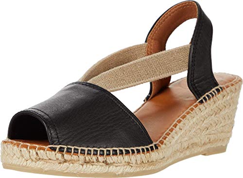 Toni Pons Damen Espadrille aus Leder - TEIDE-P - Schwarz, 37 EU von Toni Pons