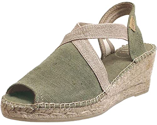 Toni Pons Damen-Espadrille aus Stoff - Breda-V Kaki, 36 EU von Toni Pons