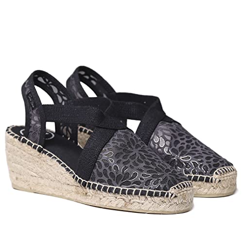 Toni Pons Damen-Espadrille aus synthetischem Material - Terra - Schwarz, 40 EU von Toni Pons