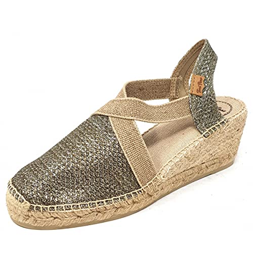 Toni Pons Damen-Espadrille aus Baumwollstoff - Triton - Khaki, 39 EU von Toni Pons