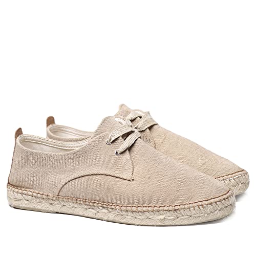 Toni Pons Herren-Espadrille zum Schnüren aus Baumwollstoff - Dixon - Geröstet, 40 EU von Toni Pons