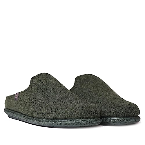 Herren-Hausschuhe aus Filz – TOMAS-RW Khaki, 44 EU. von Toni Pons