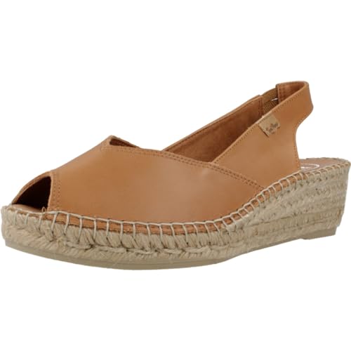 Toni Pons Keil-Espadrille aus Leder für Damen - BERNIA-P - Cuero, 37 EU von Toni Pons